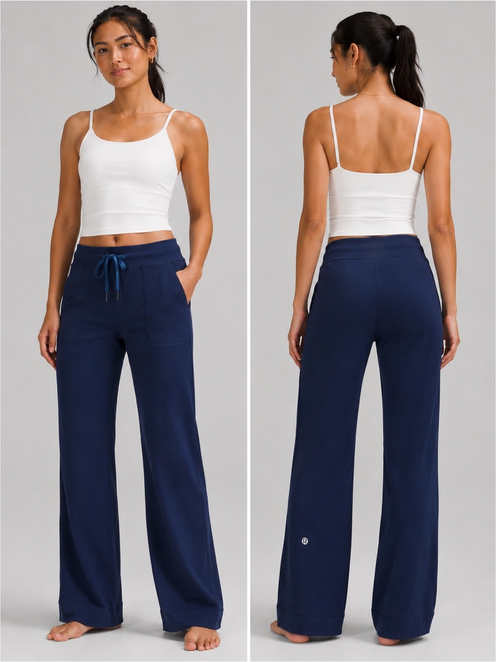lululemon athletica Wide Leg Pants in Navy Blue